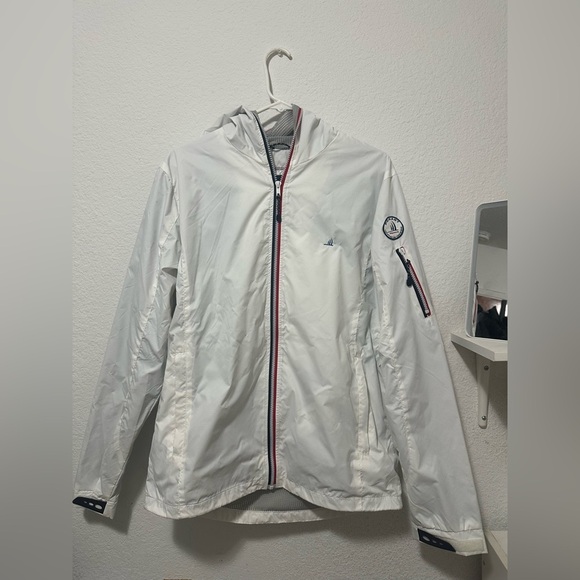 Ponant France White Nylon Hoodie Jacket size M - Picture 6 of 15